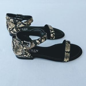 NIB Ralph Lauren Snake Print Sandals